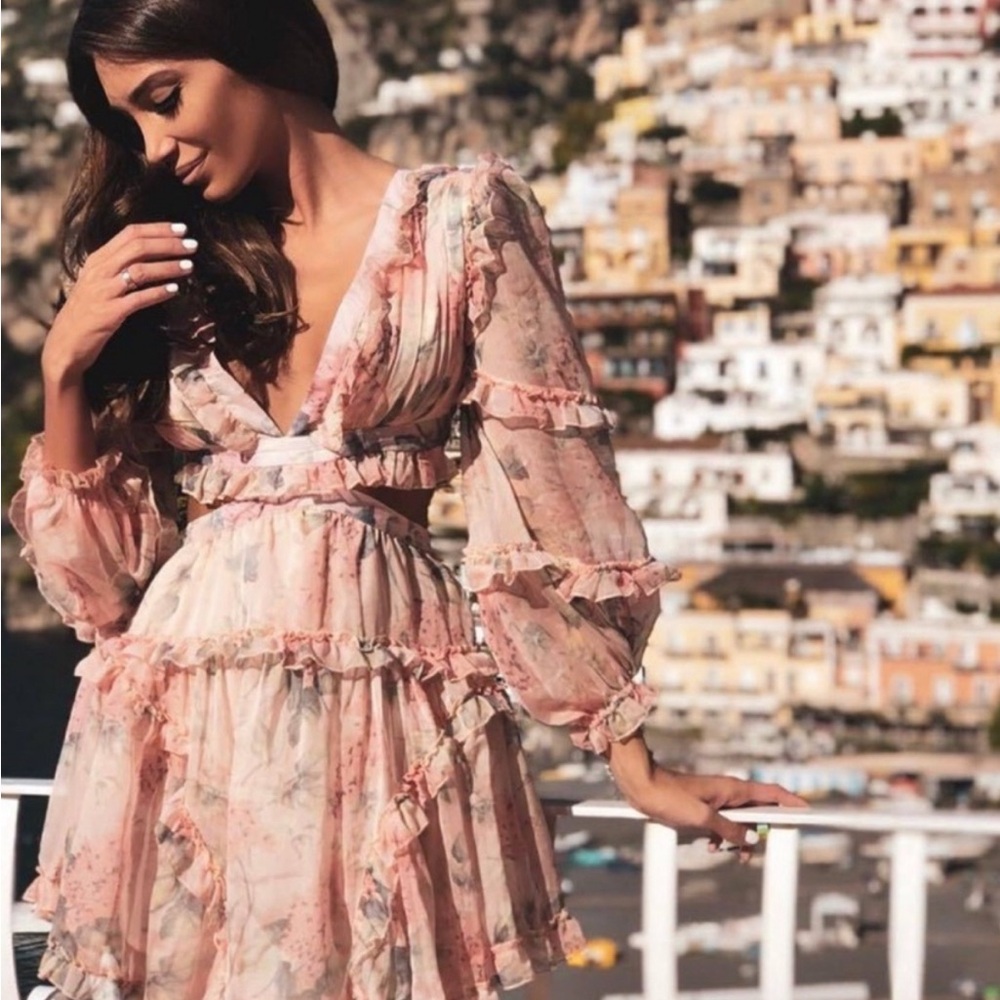 Elegant Floral Long Sleeve Dress (love shack fancy vibe)